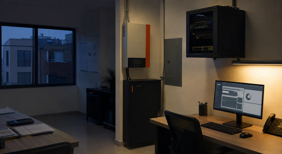 Sistema de respaldo mantiene equipos de comunicación y trabajo durante un apagón